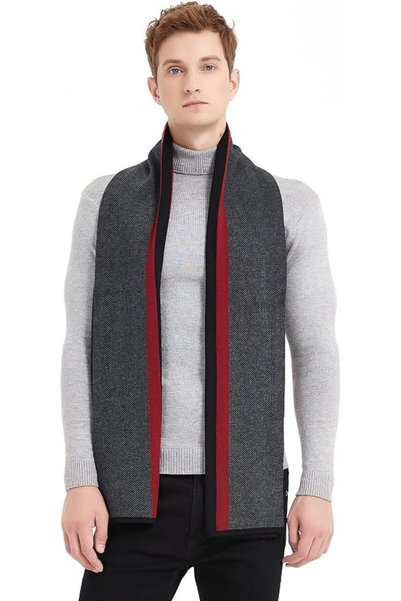 Glenair Mens Classic Winter Scarf Cashmere Winter Scarves Long Plain Fashion ...