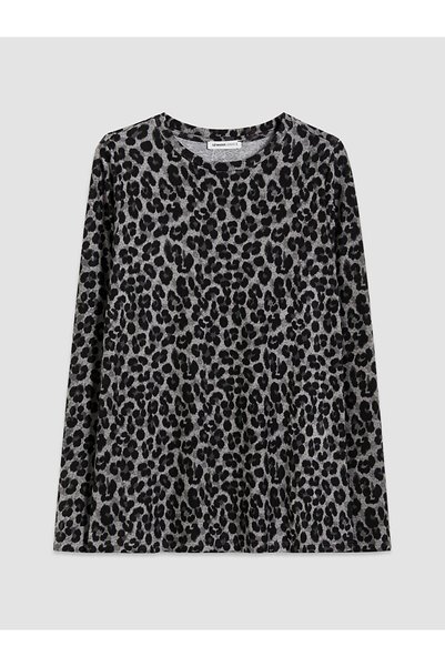 LC Waikiki Esvab • Modern & Distinctive Leopard Embroidered Women's T-Shirt