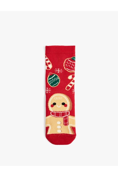Koton Cookie Man Patterned Cotton Socks