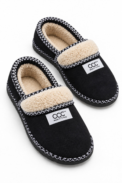 StWenn Women's Fur-Lined Suede Daily Home Slippers, Closed Toe, Closed Back, ...