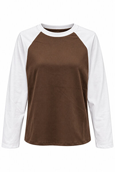Mixray 2242 Tricou cu mânecă lungă Raglan, în două culori, cu decolteu tip cr...