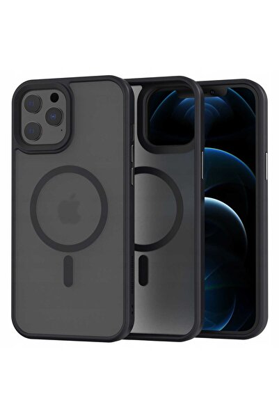 spacecase Husă Hibridă Mag iPhone 12 Pro Max neagră