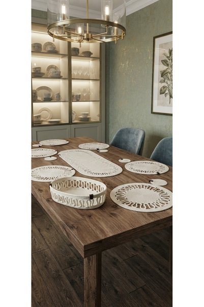 AKFECAN 14 Piece Jute Supla Runner Set