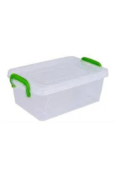 Generic Cutie depozitare plastic cu capac și clipsuri 2,5 L