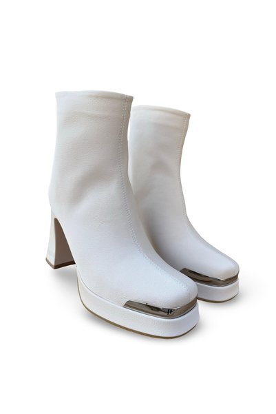 Guja 26K414-2 Beige Women's Winter Leather Heeled Boots