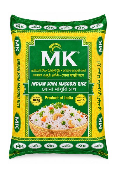MK Indinan Sona Masoori Rice 18KG