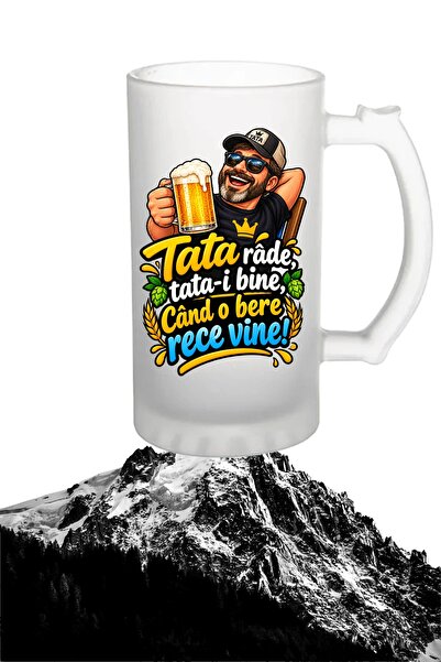 Arka9 Halbă personalizată pentru Tata – „Tata râde, tata-i bine, când o bere ...