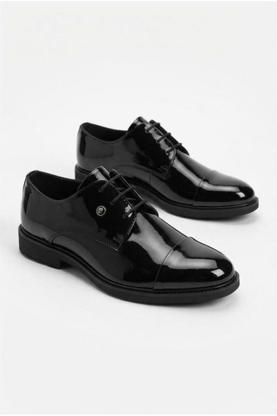 Pierre Cardin 702605 Pantofi de mire din piele lacuită neagră Pantofi de cost...