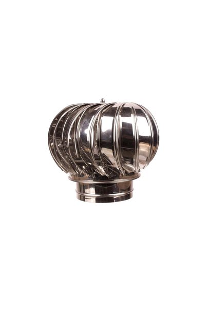 ANTBRO Capac Terminal Rotativ, Inox, Simplu Perete, Ø 200 mm, Grosime 0.4 mm,...