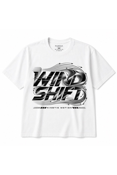 Rabona Fashion Tricou cu grafică frontală cu mișcare cinetică a vântului