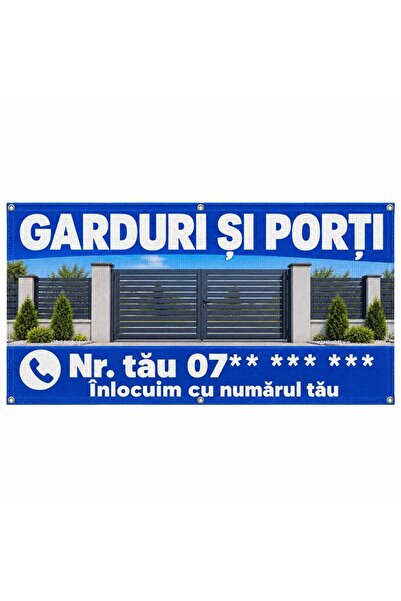 ShopPrint Mesh garduri și porți cu numărul tău, 100x50 cm, mesh cu tiv și capse