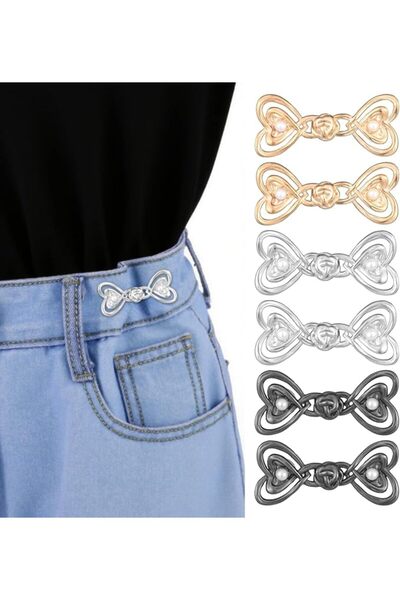 KASTWAVE Pant Waist Tightener, 6Pcs Adjustable Waistband Tightener Clips, No-...
