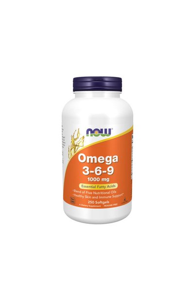 Now Omega 3-6-9 1000 mg - Acizi grași esențiali, 250 capsule moi