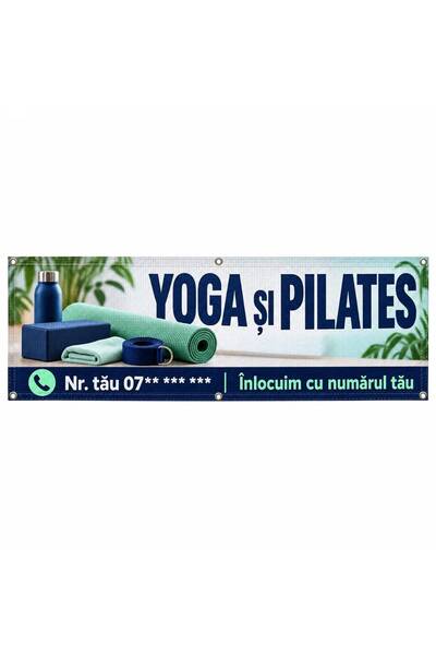 ShopPrint Mesh yoga și pilates cu numărul tău, 150x50 cm, mesh cu tiv și capse