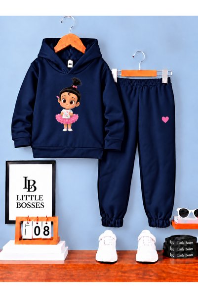 LB little bosses طقم رياضي شتوي للأطفال للجنسين. (ماشا)