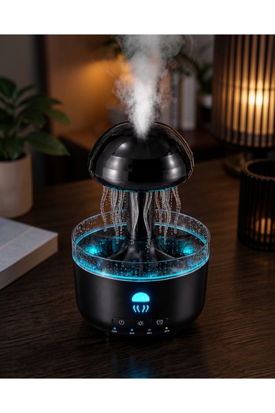 helinaria مرطب هواء سعة 1 لتر، يعمل بصمت، مزود بإضاءة RGB، موزع روائح عطرية