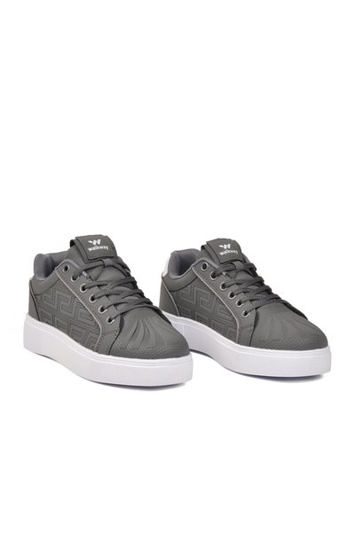 WALKWAY Smoked Laced Thick Soled Comfortable Stylish Unisex Casual Walking and Sports Shoes Sneaker 26201 g