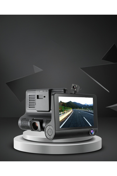 ECRUZ 3 Kamera Araç DVR 1080P Gece Görüşlü G-Sensörlü