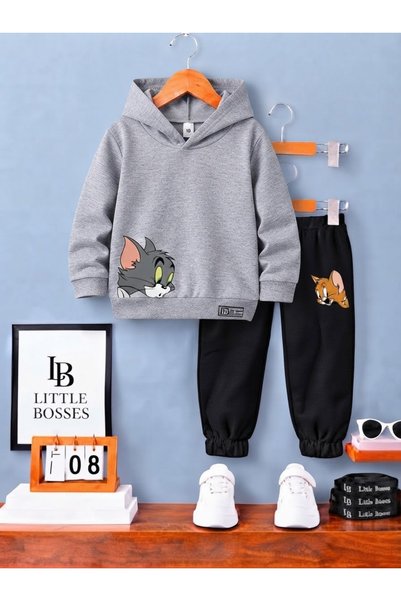 LB little bosses طقم رياضي شتوي للأطفال للجنسين (توم جيراري)