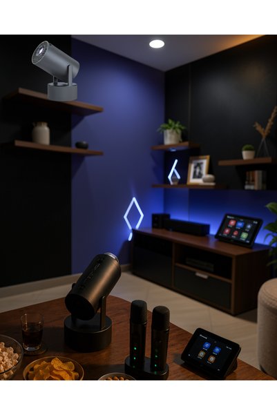 ASTRALTECH Akıllı Projeksiyon Cihazı 1080P Bluetooth Hoparlörlü
