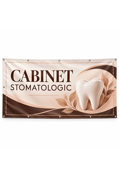 ShopPrint Banner cabinet stomatologic – model elegant, 100x50 cm, frontlit cu...