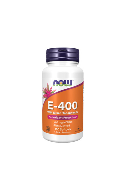 Now Vitamin E-400 IU Mixed Tocopherols - Vitamina E, 100 capsule moi