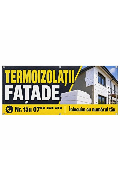ShopPrint Mesh termoizolații fațade cu numărul tău, 250x100 cm, mesh cu tiv ș...