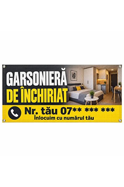 ShopPrint Mesh garsonieră de închiriat cu numărul tău, 150x75 cm, mesh cu tiv...