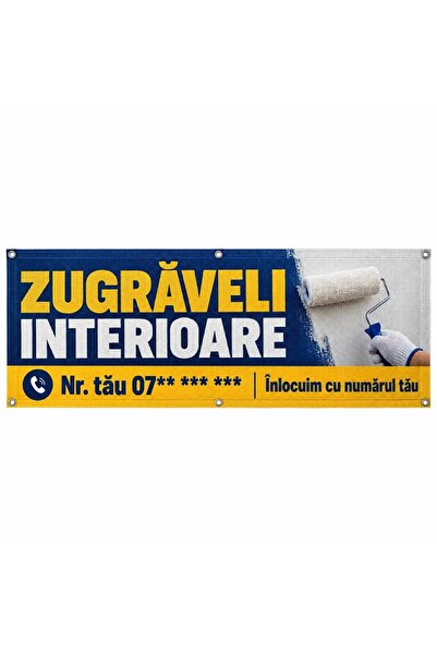 ShopPrint Mesh zugrăveli interioare cu numărul tău, 300x120 cm, mesh cu tiv ș...