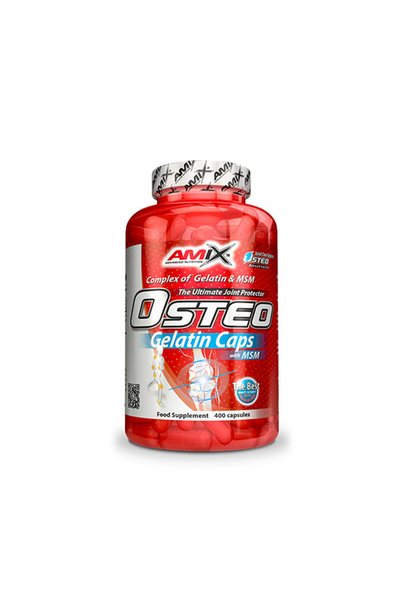 AMIX Osteo Gelatin with MSM - Supliment cu colagen, 400 capsule