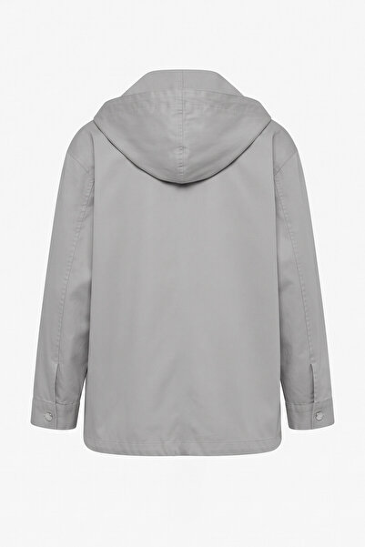 STELLA PULVIS Gray Hooded Lined Jacket
