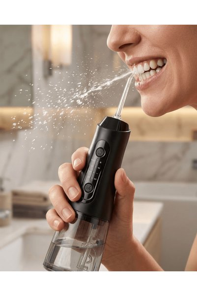 ECRUZ Kablosuz Ağız Duşu IPX7 Su Geçirmez 320 ml Hazneli Derin Temizlik