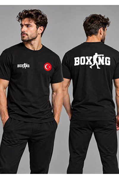 barsdepo Tricou imprimat cu echipa națională de box 100% BUMBAC (CU CADOU ȘOS...