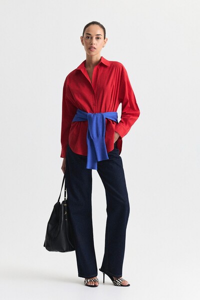 Antioch Yüksek Bel Straight Fit Jean