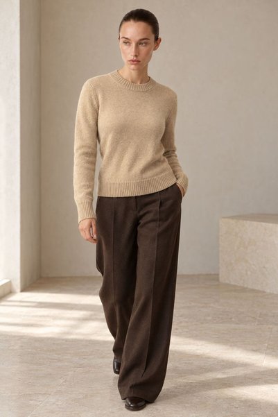 Lavinza Crew Neck Wool Sweater