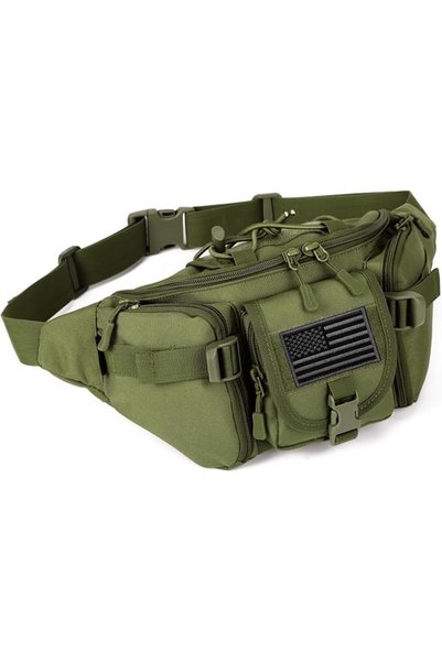 arcenciel Arsinshel Men's Tactical Waist Bag Hip Belt Bag with Tactical Patch...