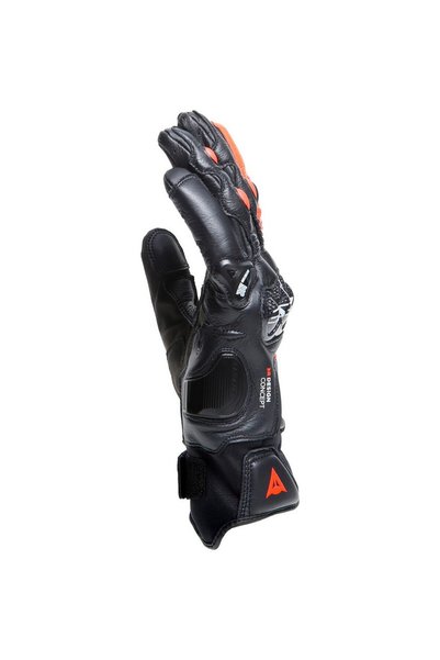Dainese Manusi moto CARBON 4 SHORT BLACK FLUO RED