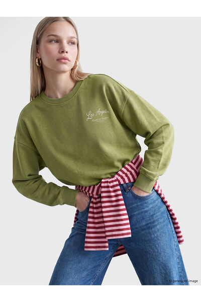 LC Waikiki Printed Loose Fit Women's Sweatshirt for Style Enthusiasts from Uz...
