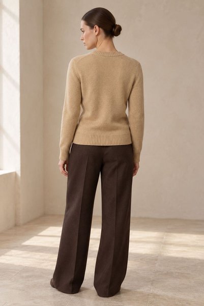 Lavinza Crew Neck Wool Sweater