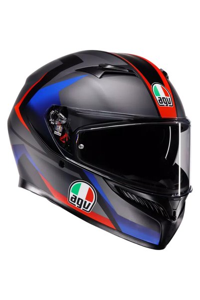 AGV K3 STRIGA NEGRU MAT/ALBASTRU/ROȘU