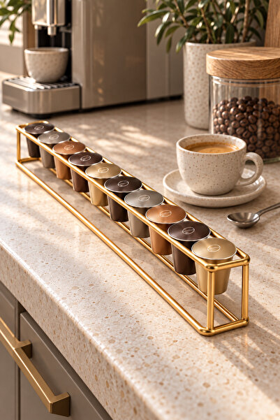 mba decor metal bending art MBA Decor Nespresso Original Uyumlu Kapsül Kahve Standı 10'lu Gold Metal Düzenleyici