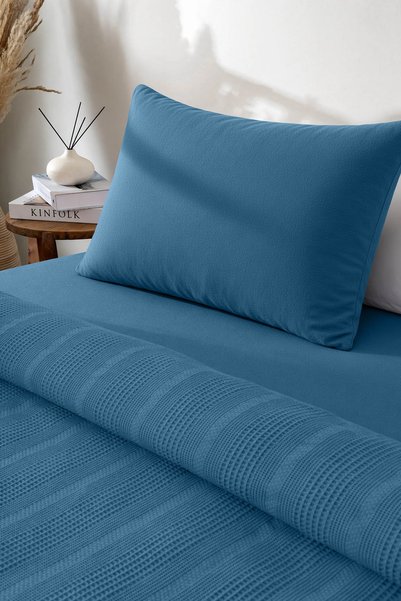 ARMADA HOME Indigo Waffle Bedspread – Single Size