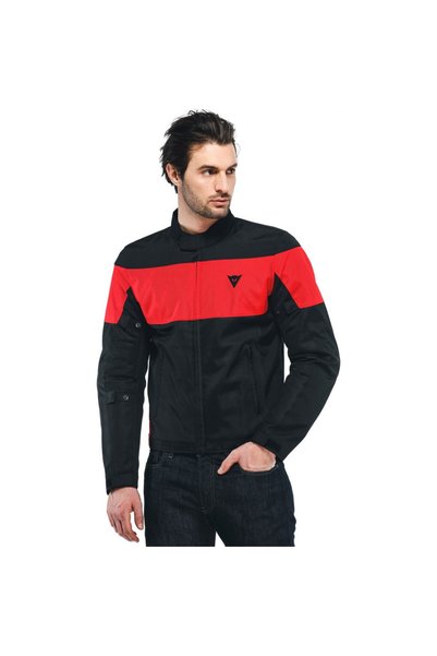 Dainese Jachetă electrică AIR TEX NEGRU NEGRU ROȘU LAVA