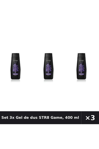 str8 Set 3x Gel de dus Game, 400 ml