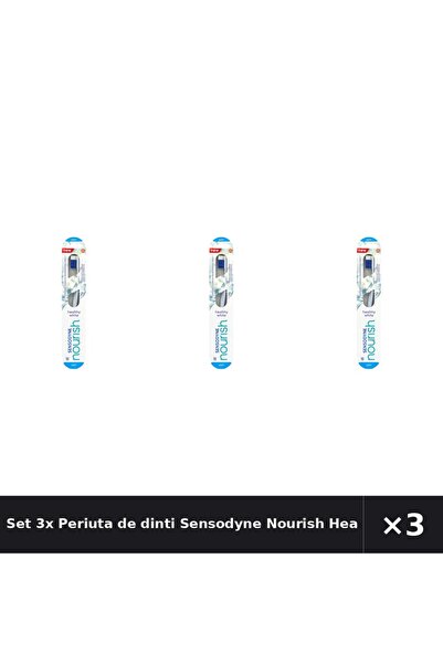 Sensodyne Set 3x Periuta de dinti Nourish Healthy White, Moale
