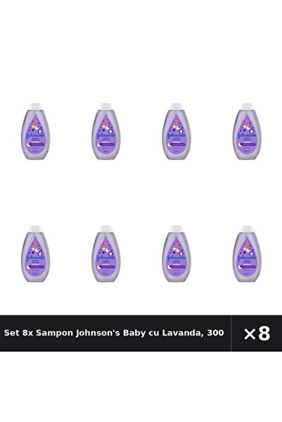 Johnson's Baby Set 8x Sampon cu Lavanda, 300 ml
