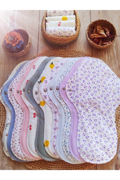 ECOSOFT Yıkanabilir Doğal Kadın Pedi Lohusa 30'lu - Ekonomik Paket %100 Pamuk (XL Beden)