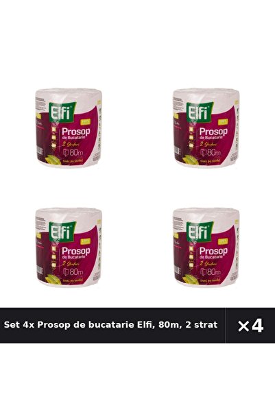 Elfi Set 4x Prosop de bucatarie Elfi, 80m, 2 straturi