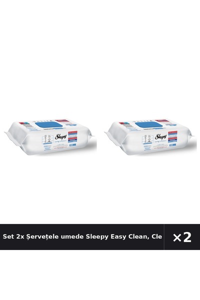 Sleepy Set 2x Șervețele umede Easy Clean, Clean Bleach Additive, multisuprafe...