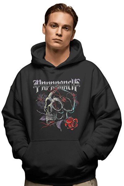 SEVBANO Hanorac premium oversize unisex cu imprimeu frontal Papa Roach Rock M...